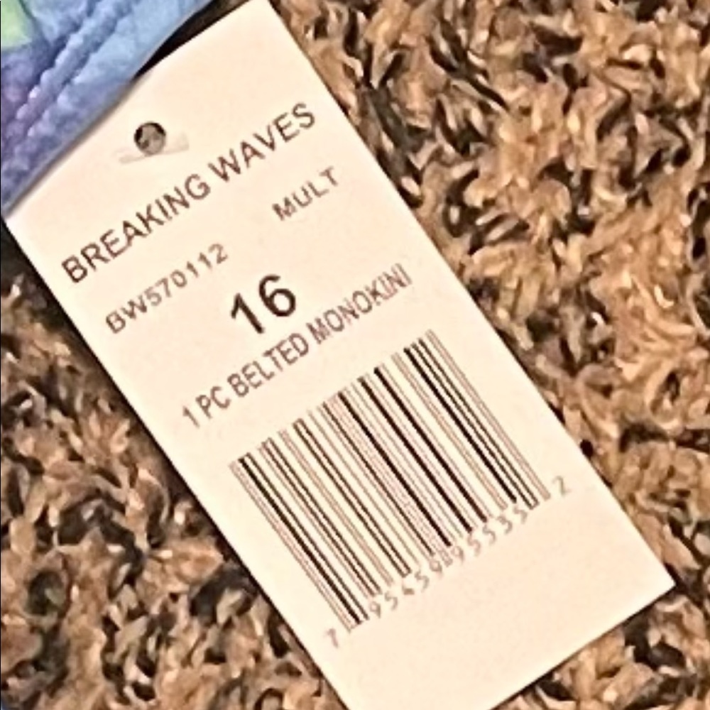 Breaking Waves Belted One Piece - Picture 3 of 3